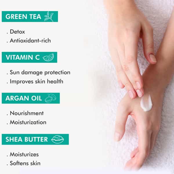 Mcaffeine Vitamin C Green Tea Body Lotion - Lightweight Non-Greasy Moisturizer With Shea Butter