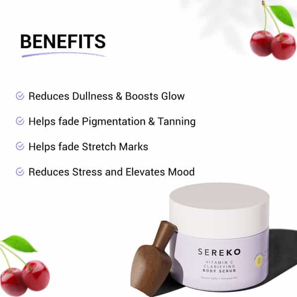 Sereko Clarifying Body Scrub With Vitamin C & Epsom Salts Scrub 100 G