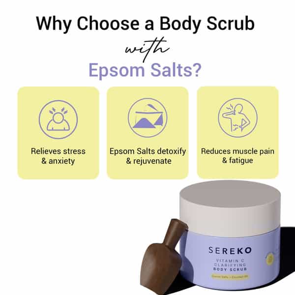 Sereko Clarifying Body Scrub With Vitamin C & Epsom Salts Scrub 100 G