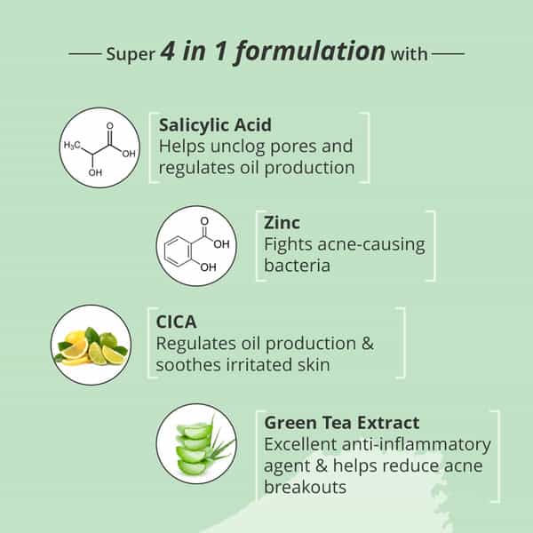 Nirvasa Anti - Acne With Salicylic Acid & Green Tea Extract | Anti - Acne Face Wash (100 Ml)