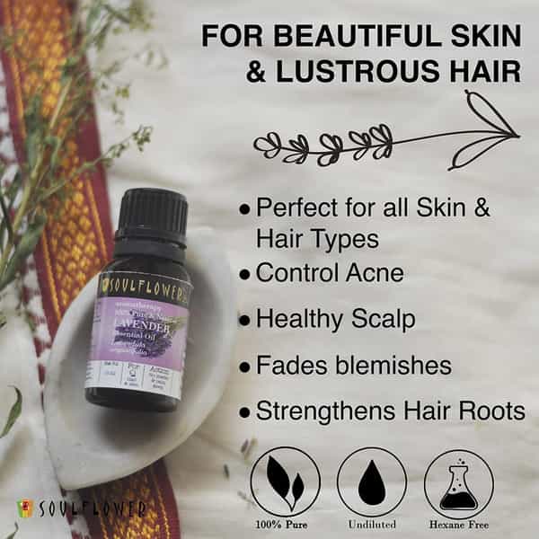 Soulflower Essential Oil Rosemary (15Ml) And Lavender 100% Pure Natural And Undiluted Oil (15Ml)