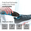 Frido Dual Gel Insoles| Unisex Shoe Inserts For Work And Casual Shoes|Sizes 5-9 Uk|Pack Of 4 Pairs