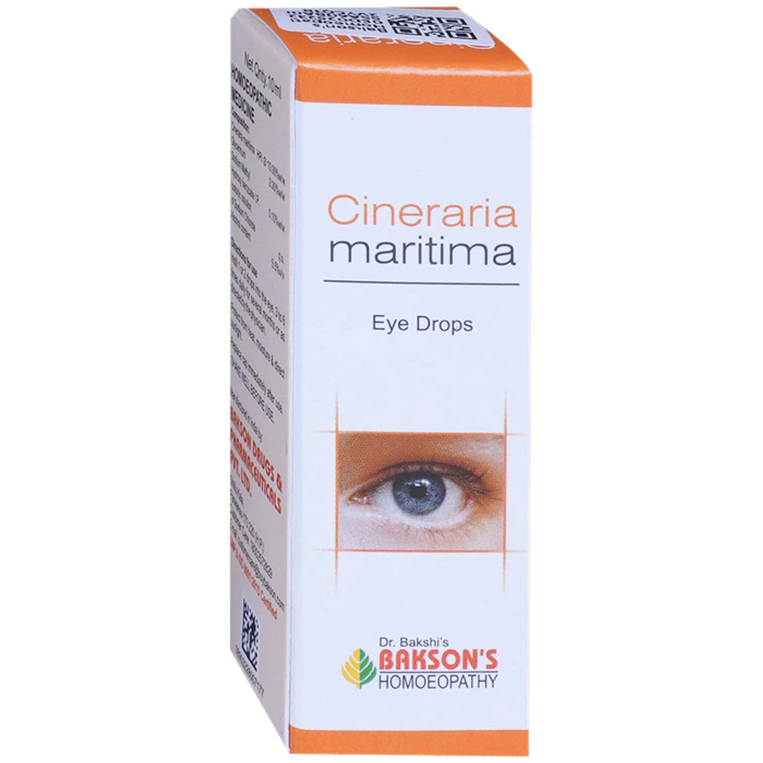 Dr Bakshi's Bakson Homoeopathy Cineraria Maritima Eye Drops 10 Ml