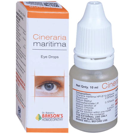 Dr Bakshi'S Bakson Homoeopathy Cineraria Maritima Eye Drops 10 Ml