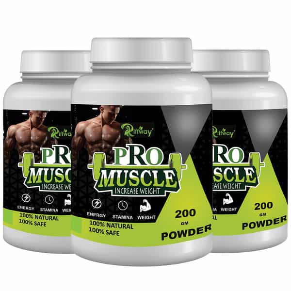 Riffway Pro Muscles Weight Gain Powder | Strengthen Your Immune System (3X200gm)
