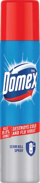 Domex Germ-Kill Spray Kills 99.9% Germs Instant Action Destroys Cold Flu H1n1 Virus - 200Ml