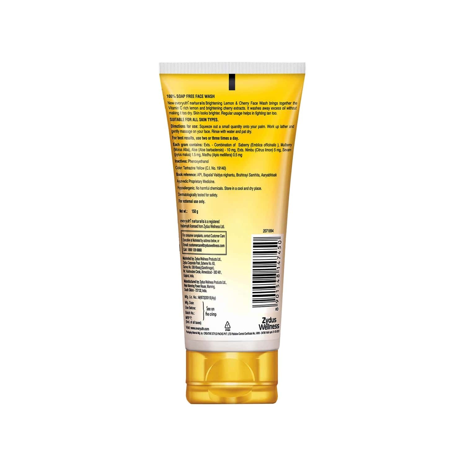 Buy Everyuth Naturals Brightening Lemon & Cherry Face Wash 150g Online & Get Upto 60 OFF at