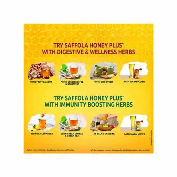 Saffola Honey Plus Ginger Black Pepper Cinnamon Triphala - 250 Gm (Pack Of 2)