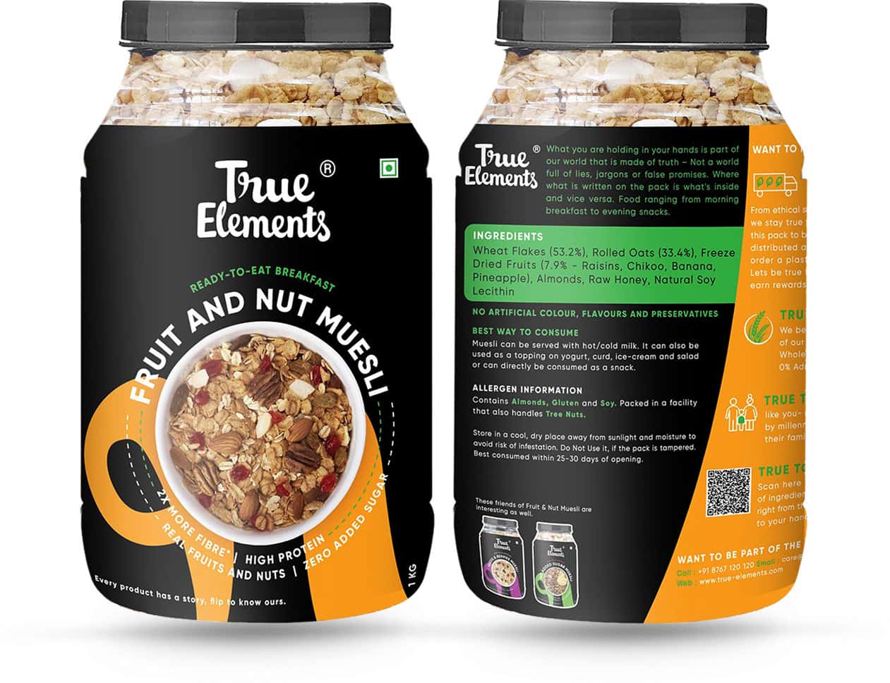 Buy TRUE ELEMENTS FRUIT AND NUT MUESLI 1000GM Online & Get Upto 60