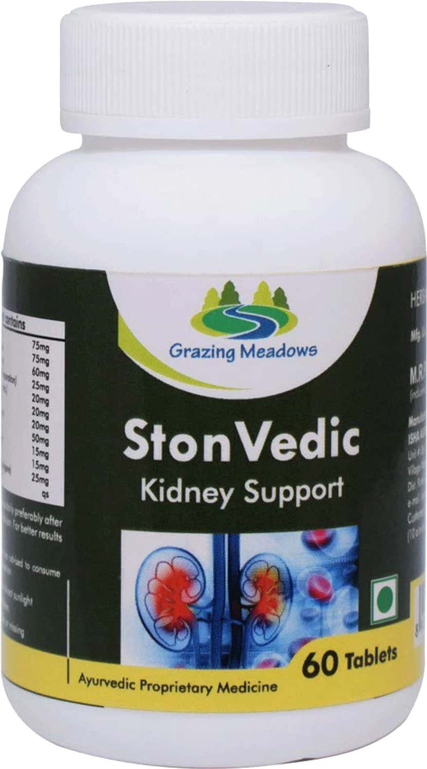 Grazing Meadows Stonvedic 60 Tablets Ayurvedic Herbal Supplement For Kidney Stone (Pack Of 5)