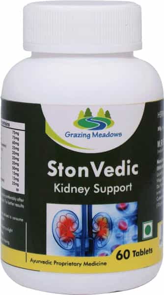 Grazing Meadows Stonvedic 60 Tablets Ayurvedic Herbal Supplement For Kidney Stone (Pack Of 5)