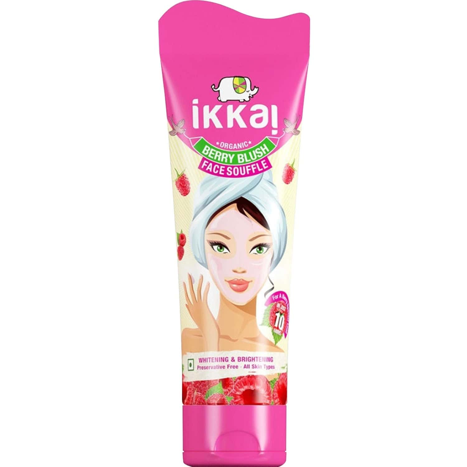 Ikkai By Lotus Herbals Organic Berry Blush Face Souffle For All Skin Types- 100 G