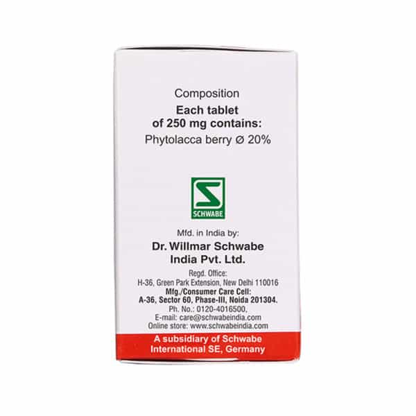 Dr. Willmar Schwabe India Phytolacca Berry Tablet 20 Gm