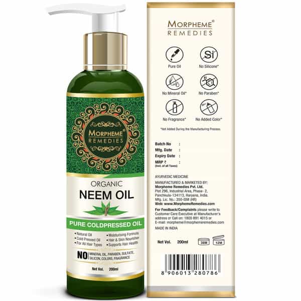 Morpheme Remedies Pure Organic Neem Oil 200Ml