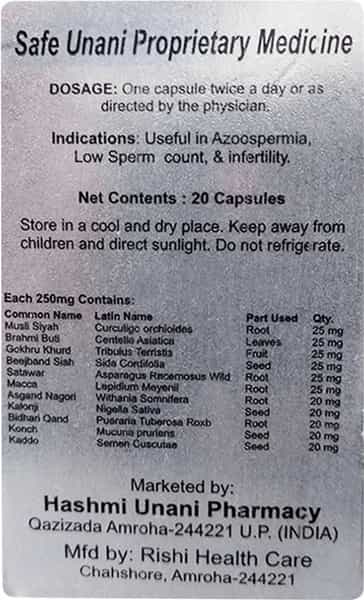 Hashmi Spermia Capsule 20