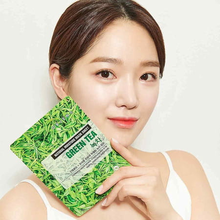 Orjena Natural Moisture Green Tea Mask Sheet - Pack Of 3