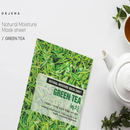 Orjena Natural Moisture Green Tea Mask Sheet - Pack Of 3