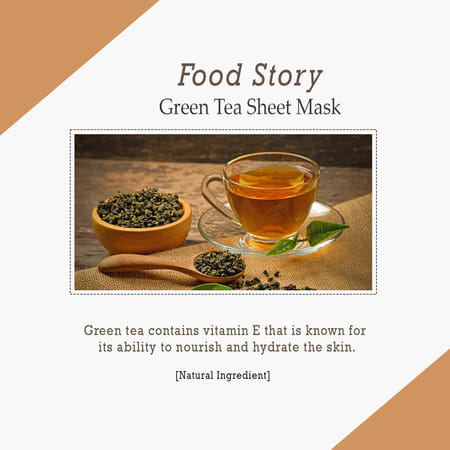 Orjena Natural Moisture Green Tea Mask Sheet - Pack Of 3