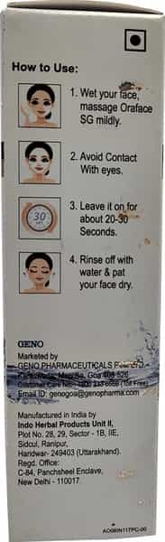 Oraface Sg Anti Acne Moisturising Facewash Bottle Of 50 Ml