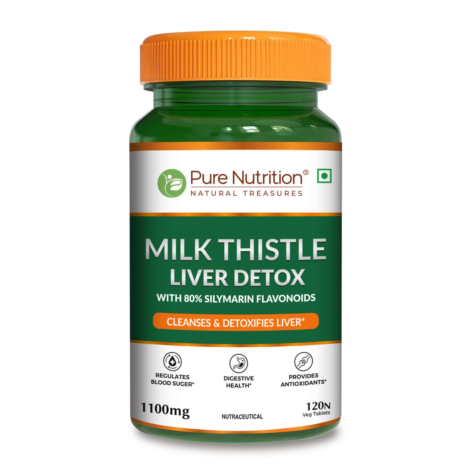 Pure Nutrition Milk Thistle Liver Detox Supplement- 60 N Tabs