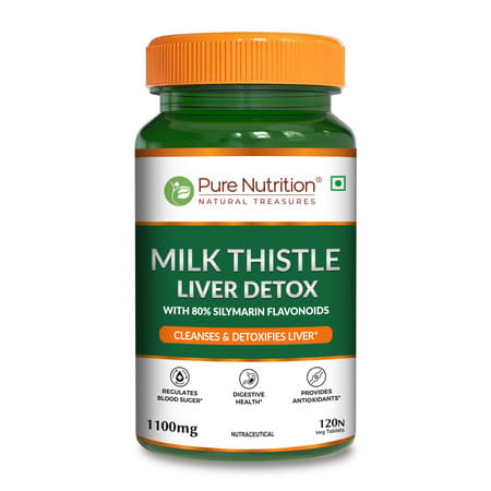 Pure Nutrition Milk Thistle Liver Detox Supplement- 60 N Tabs