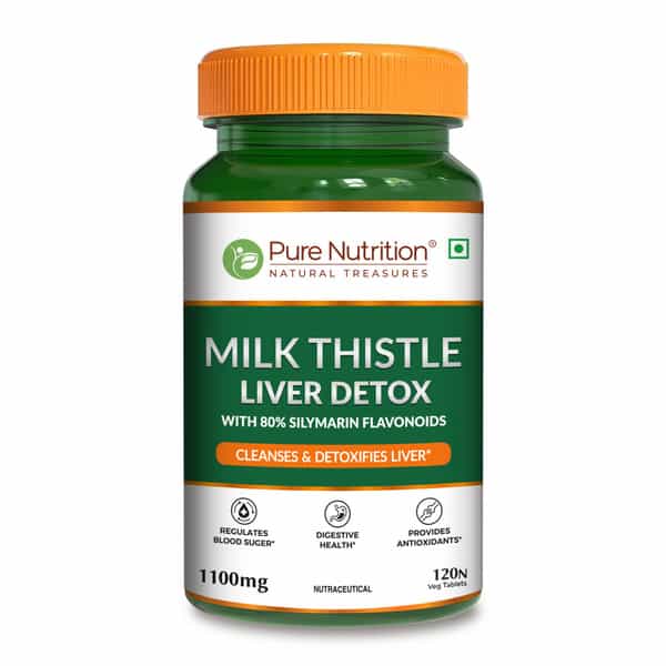 Pure Nutrition Milk Thistle Liver Detox Supplement- 60 N Tabs