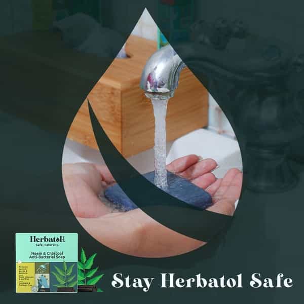 Herbatol Plus Anti-Bacterial Soap (100Gm) With Neem & Charcoal