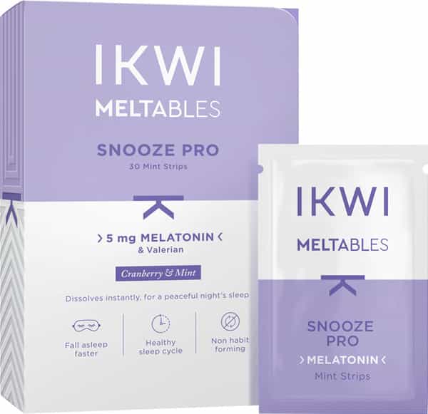 Ikwi Snooze Pro Meltables With 5Mg Melatonin & Valerian For Healthy Sleep
