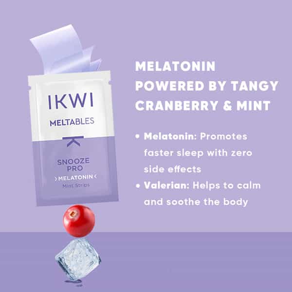 Ikwi Snooze Pro Meltables With 5Mg Melatonin & Valerian For Healthy Sleep