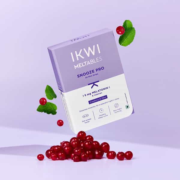 Ikwi Snooze Pro Meltables With 5Mg Melatonin & Valerian For Healthy Sleep