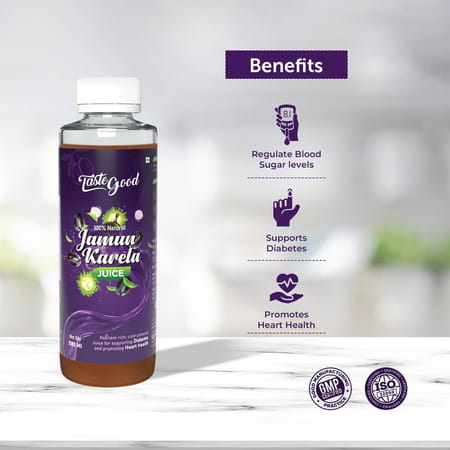 Taste Good Jamun Karela Juice - 500ml (Pack Of 3)