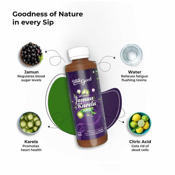 Taste Good Jamun Karela Juice - 500Ml (Pack Of 3)