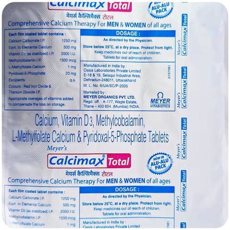 Calcimax Total Strip Of 15 Tablets