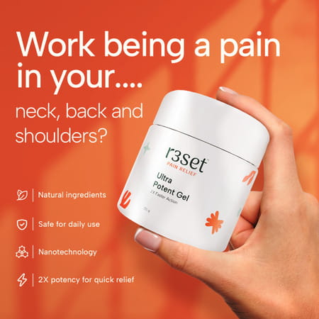 R3set Ultra Potent Gel | Ultimate Natural Pain Relief Solution | 100% Natural No Side Effect - 100gm