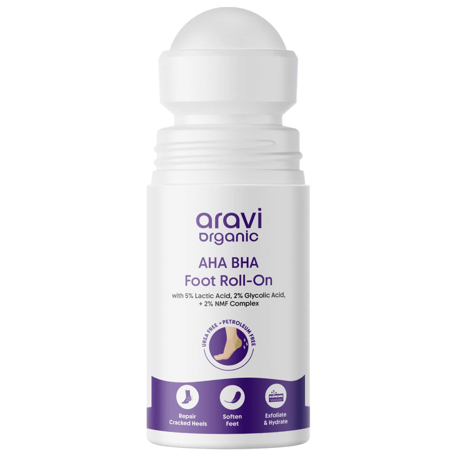 Aravi Organic 20% Urea Foot Roll-on For Cracked Heels & Pigmentation - 50ml