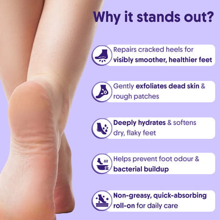 Aravi Organic 20% Urea Foot Roll-On For Cracked Heels & Pigmentation - 50ml