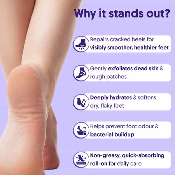 Aravi Organic 20% Urea Foot Roll-On For Cracked Heels & Pigmentation - 50Ml