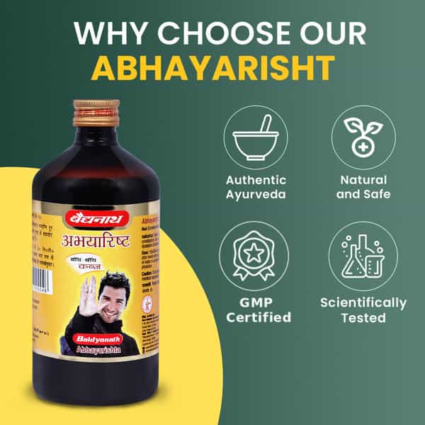 Baidyanath Ayurved Abhayarisht 450Ml | Digestive Wellness Tonic