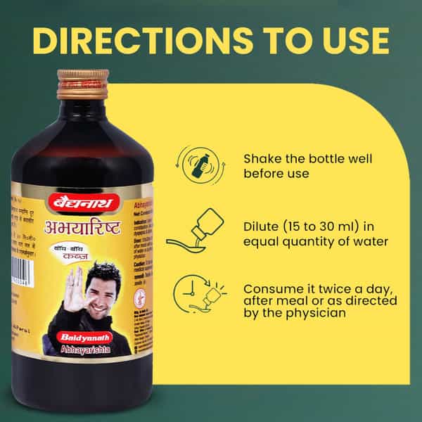 Baidyanath Ayurved Abhayarisht 450Ml | Digestive Wellness Tonic