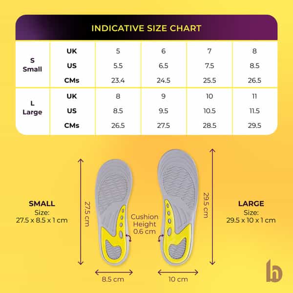 Betterhood Pack Of 2 Pairs Dual Gel Orthotic All-Day Comfort Daily-Use Shoe Insoles (8-11 Uk)