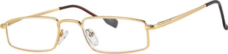 Klar Eye Full Rim Rectangle Reading Glasses Men And Women Powers +0.75 To +3.50+3.0 Power Gold