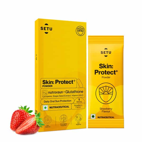 Setu Skin Protect - First Drinkable Sunshield | Reduces Pigmentation & Photoaging ( 1N - Strawberry)