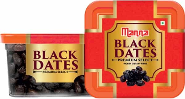 Manna Black Dates 180G Jar | Premium Select
