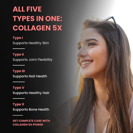 Carbamide Forte Multi Collagen With All 5 Type I | Ii | Iii | V | X | Marine Collagen Powder - 200g