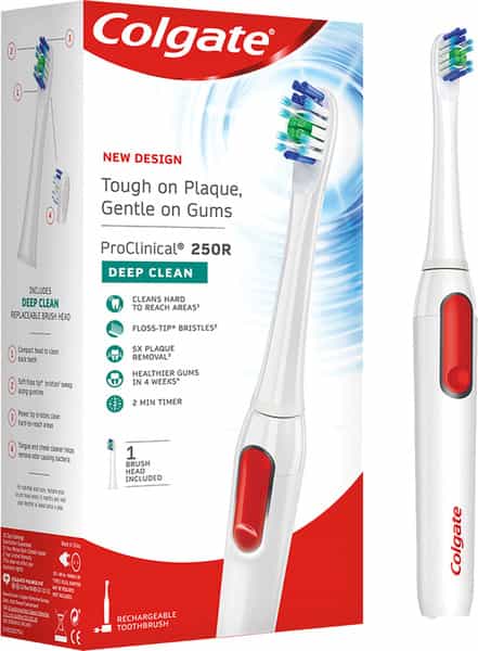 Colgate Proclinical 250R Rechargeable Sonic Electric Toothbrush With Soft Bristles Deep Clean
