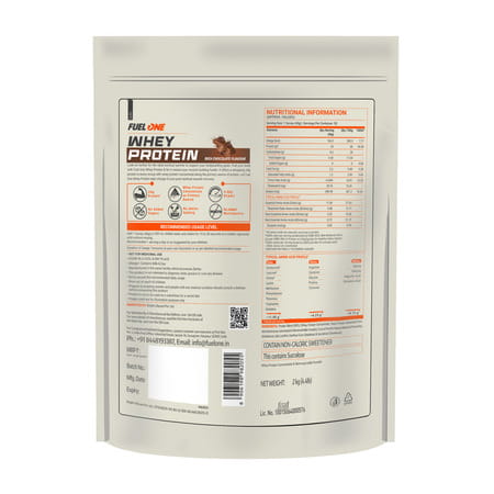 Fuel One Whey Protein (Rich Chocolate | 2kg / 4.4lbs) | 24g Protein