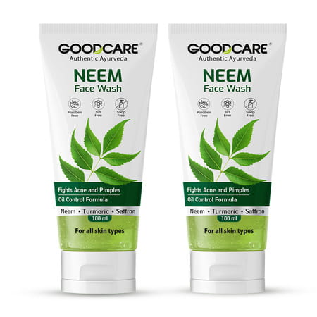 Goodcare Neem Face Wash 100Ml | Anti-Acne | Oil Control | Neem | Turmeric & Saffron | Sulphate-Free