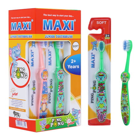 Maxi Ping Pong Junior Toothbrush (Pack Of 12)