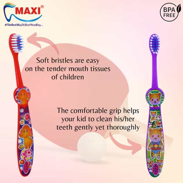 Maxi Ping Pong Junior Toothbrush (Pack Of 12)