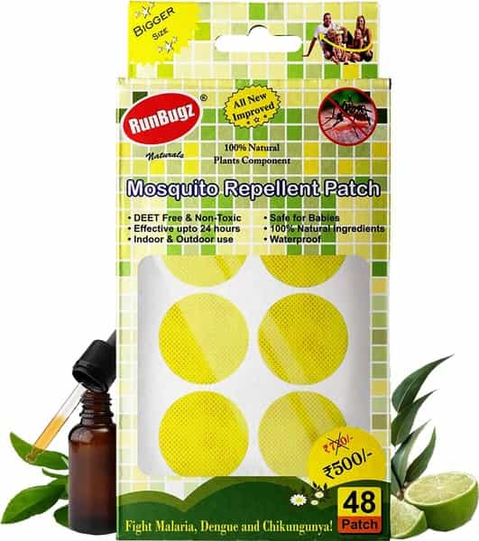 Runbugz Mosquito Repellent Patches (Pack Of 48)- Yellow